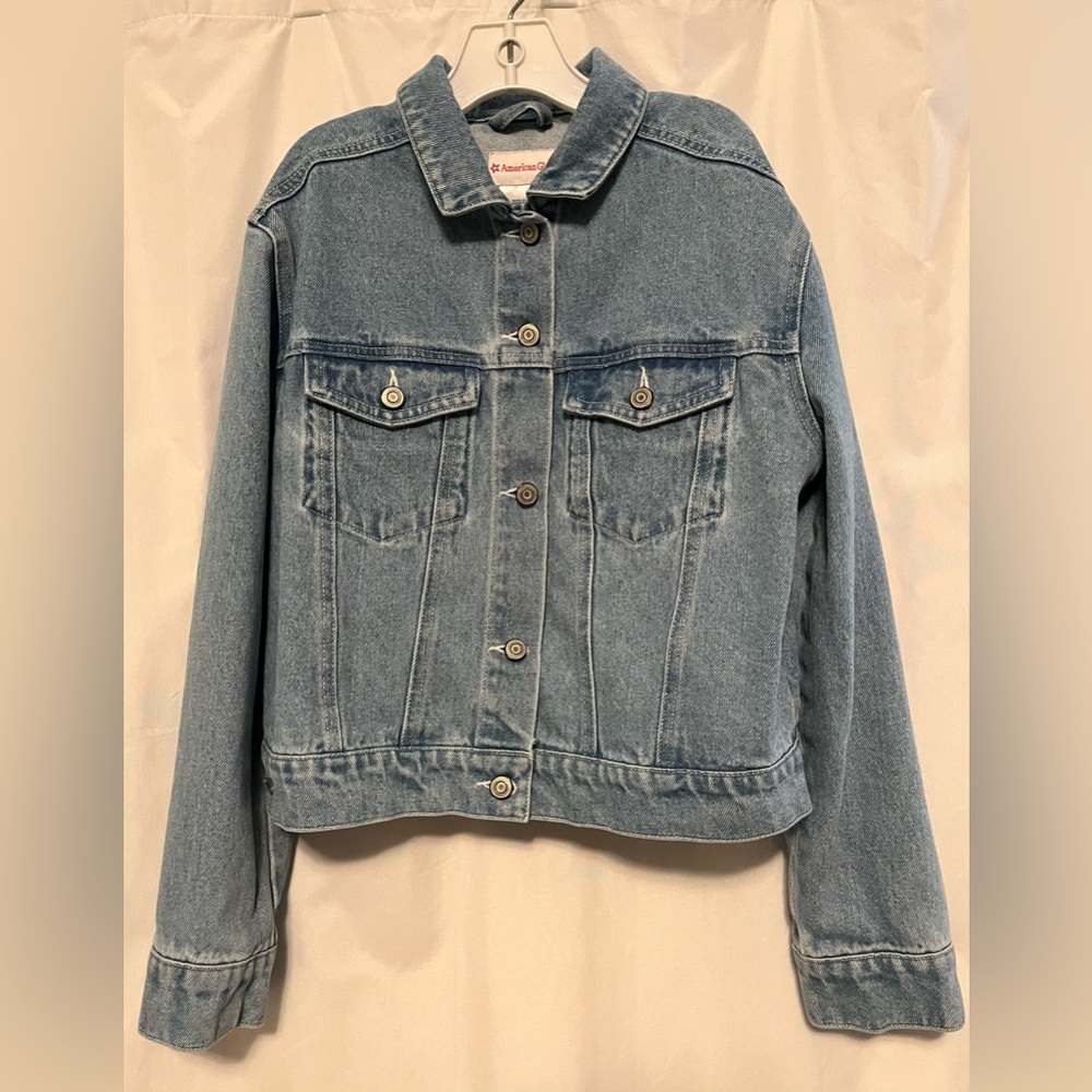 American Girl Embroidered Denim Jacket, Size L (14/16)